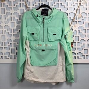 Life Code Progressive Mens XL Anorak Windbreaker Mint Green White Techwear